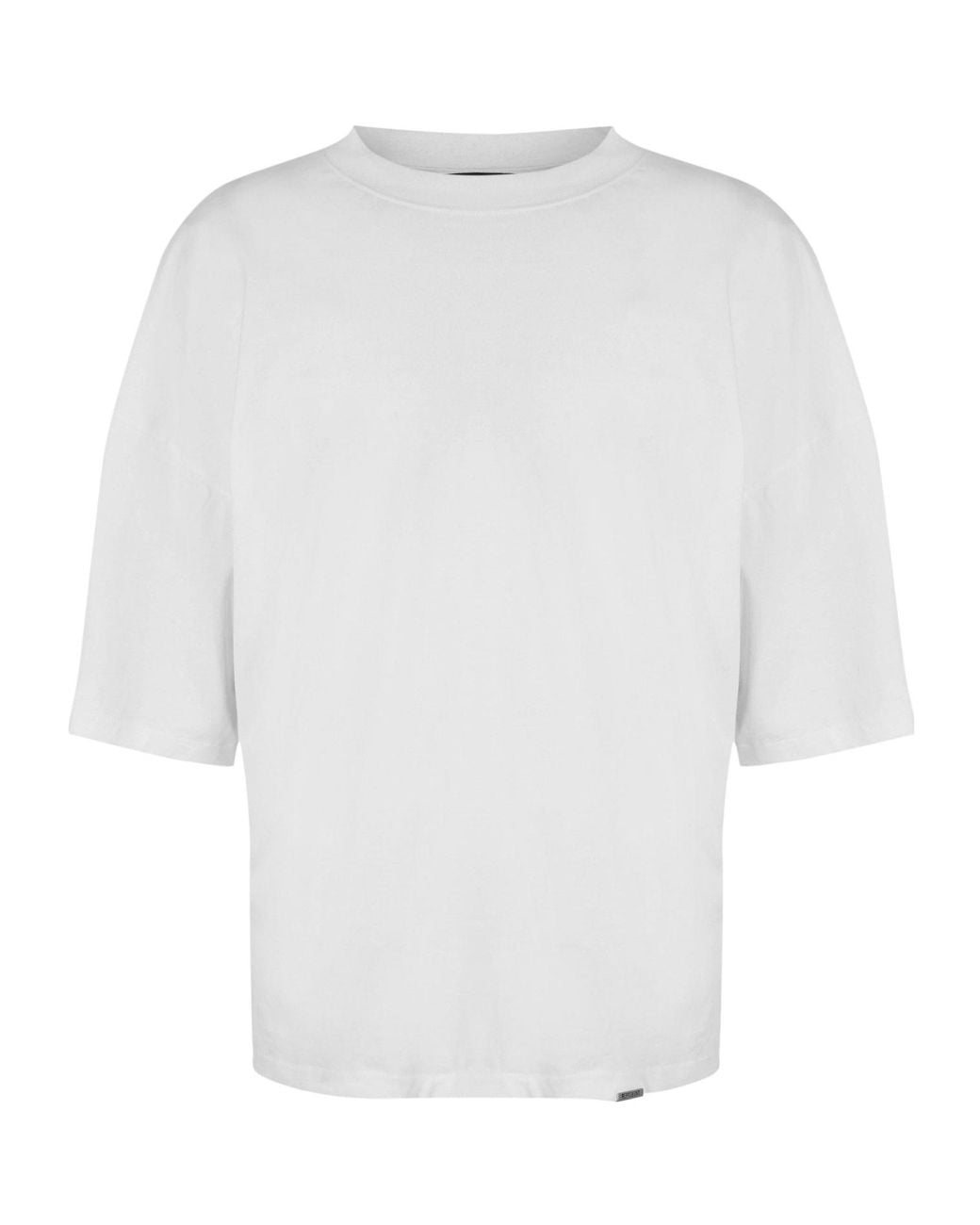 Represent White Crewneck Elbowsleeve Top for men