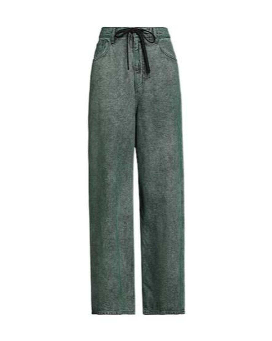 MM6 by Maison Margiela Green Denim Trousers