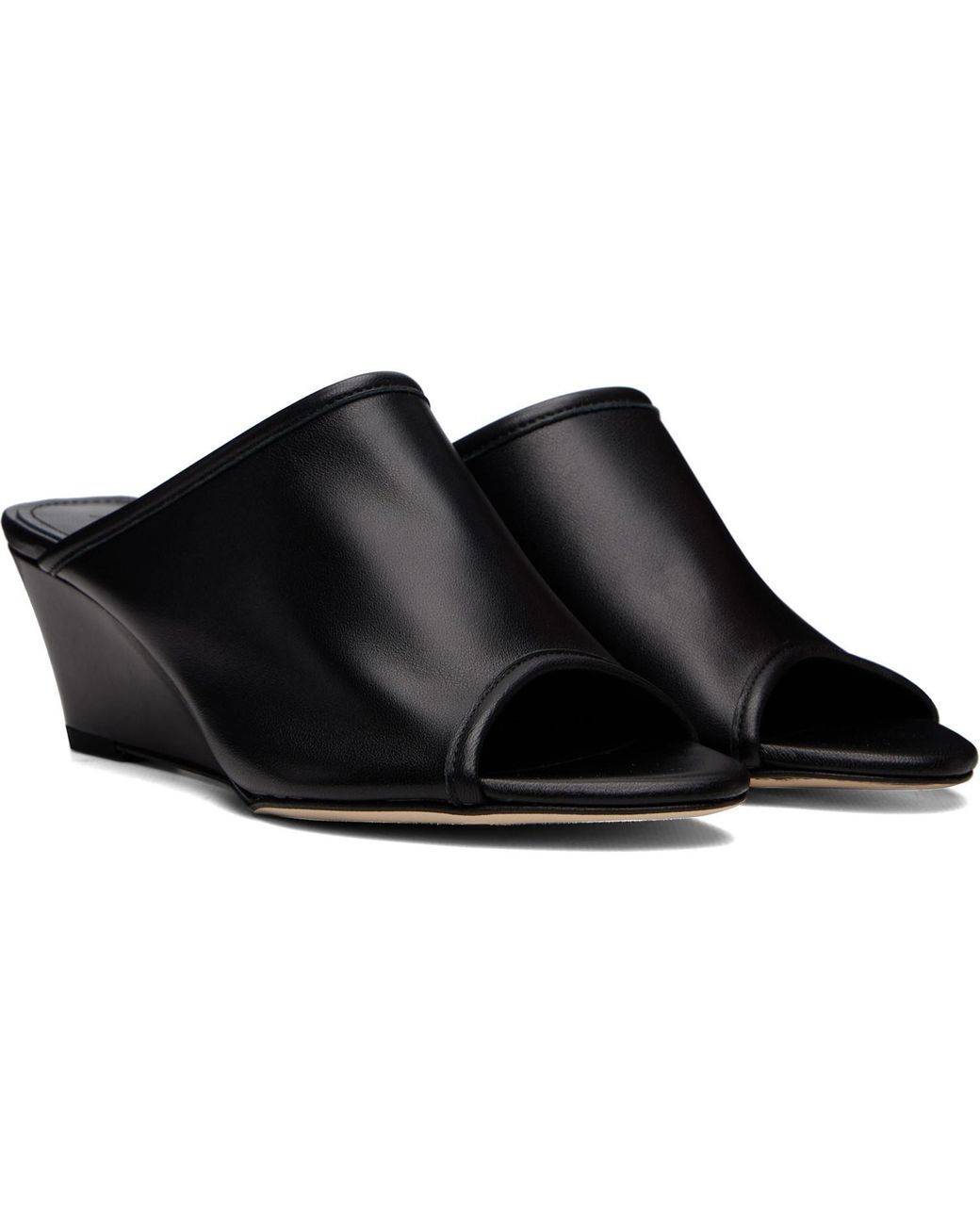 Aeyde Black Suzanne Leather Sandals