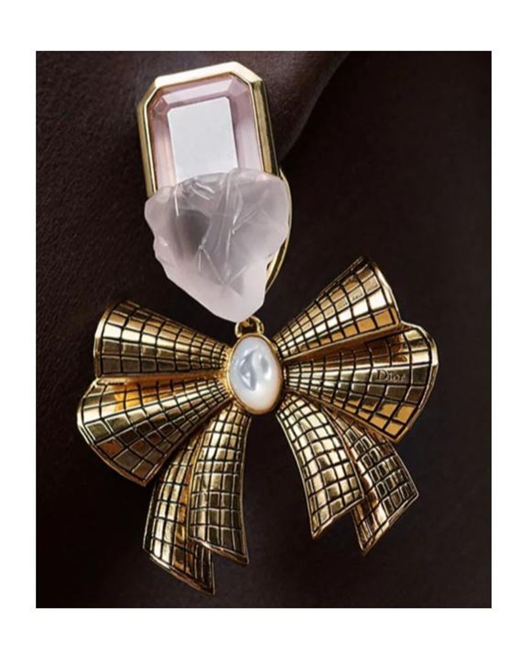 Dior Black Deco Earrings