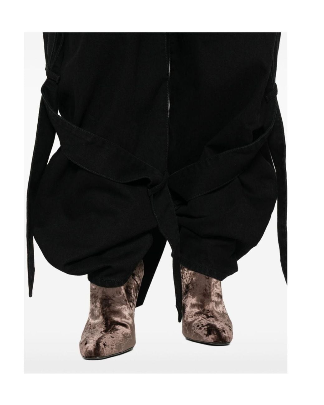 The Attico Black Jeans With Belt Loops