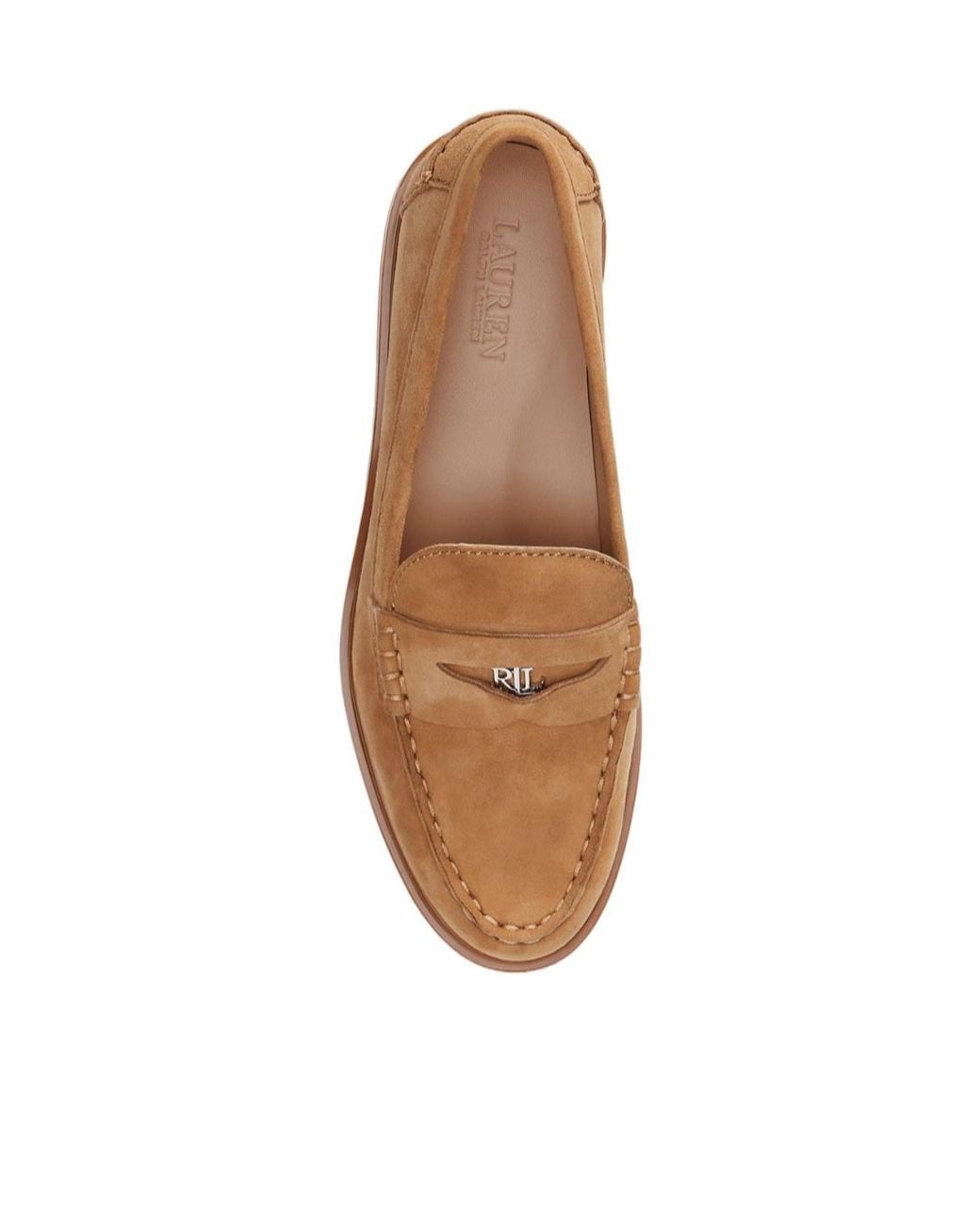 Ralph Lauren Brown Round-Toe Loafers