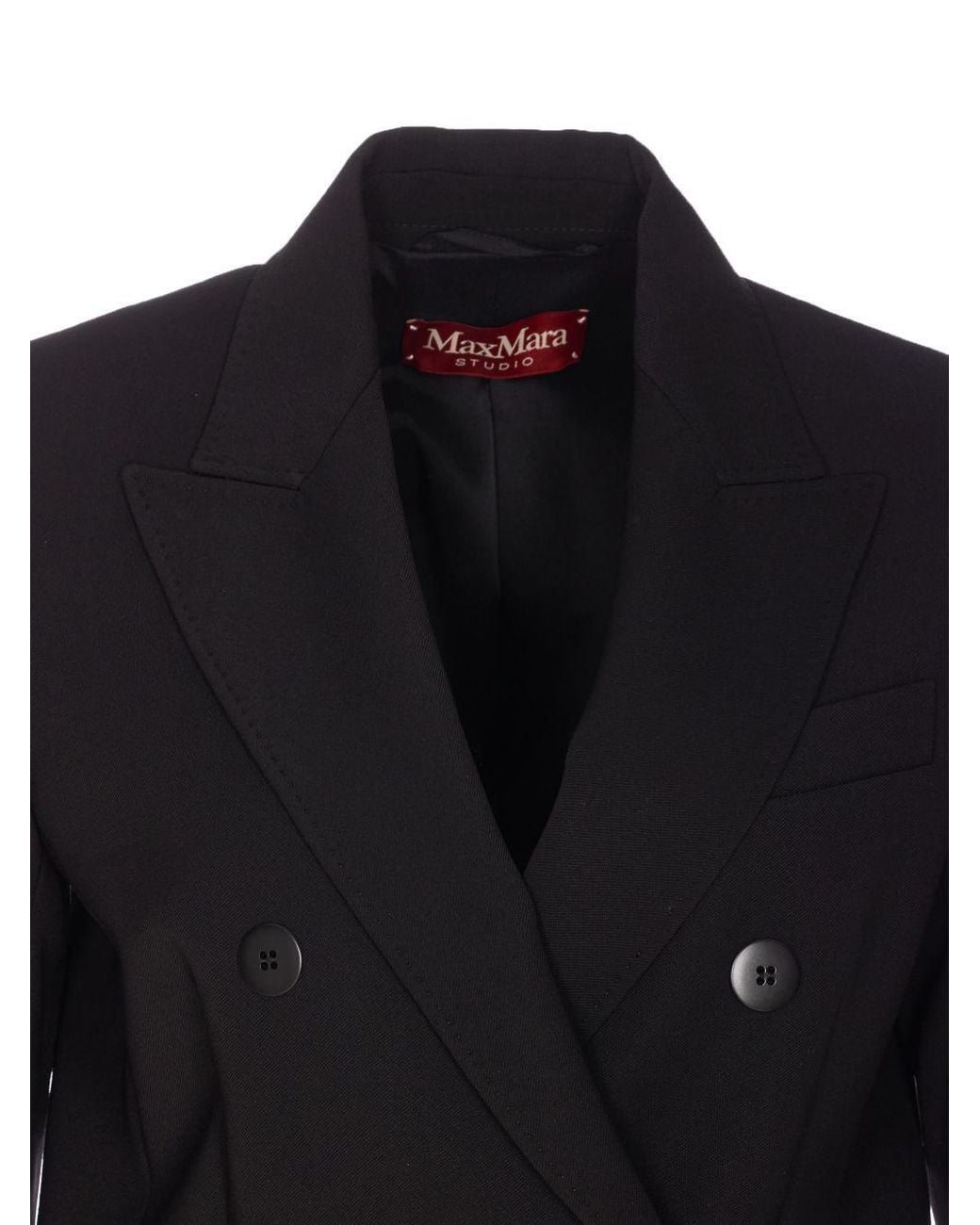 Max Mara Black Vadare Double-Breasted Blazer