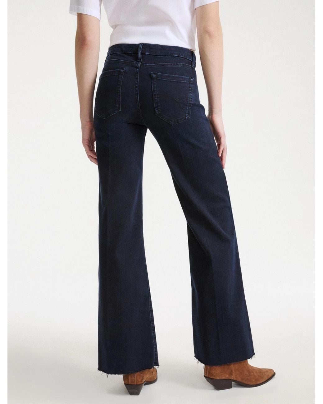 Marella Blue Cropped Wide-Leg Jeans