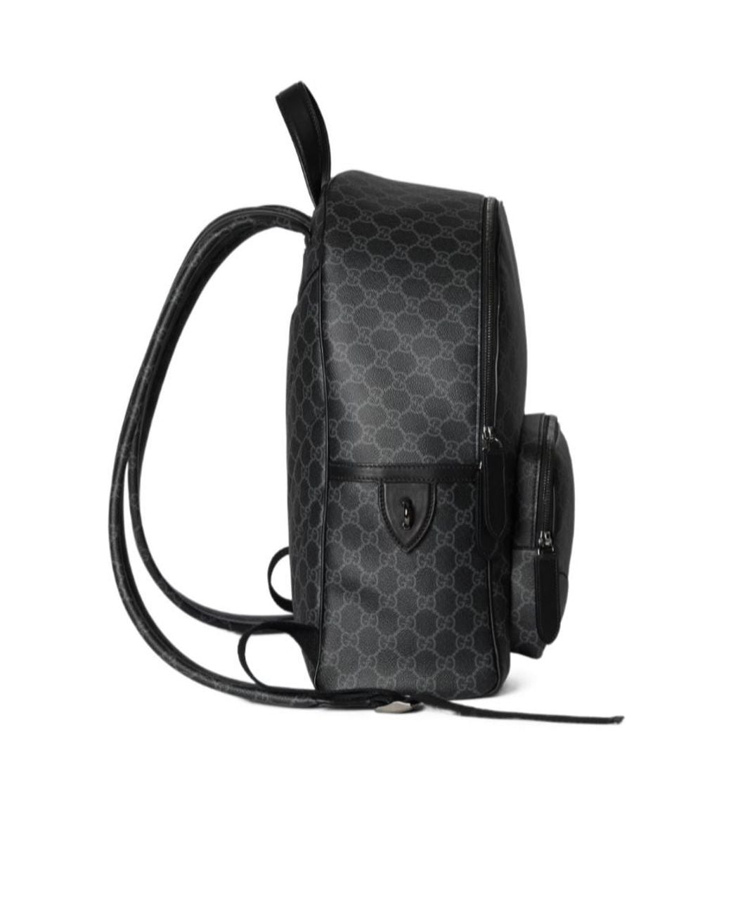 Gucci Black Gg Emblem Medium Backpack for men