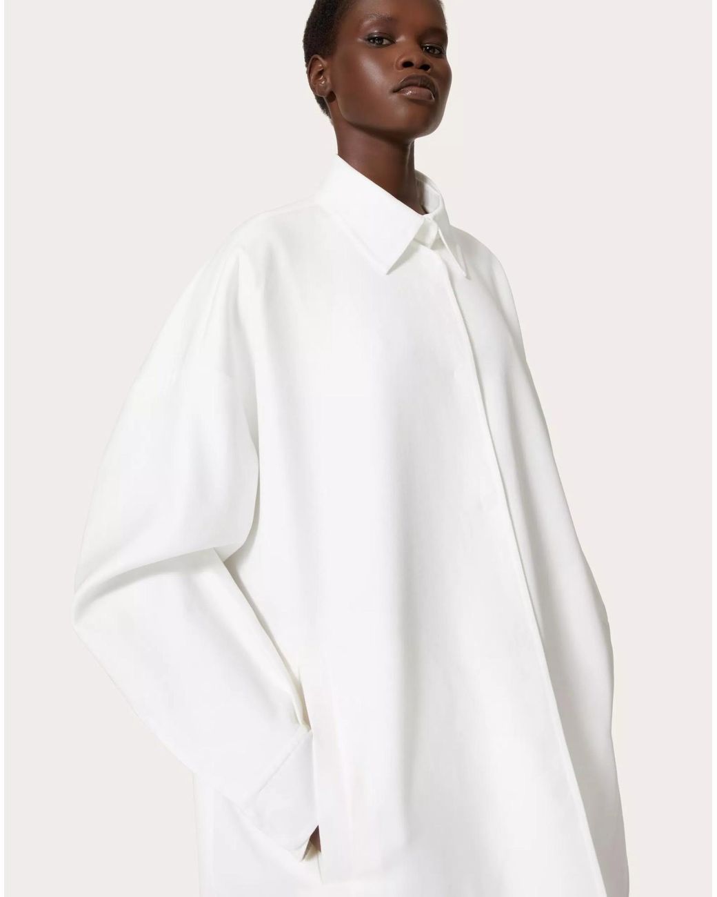 Valentino White Buttoned Long-Sleeved Shirt