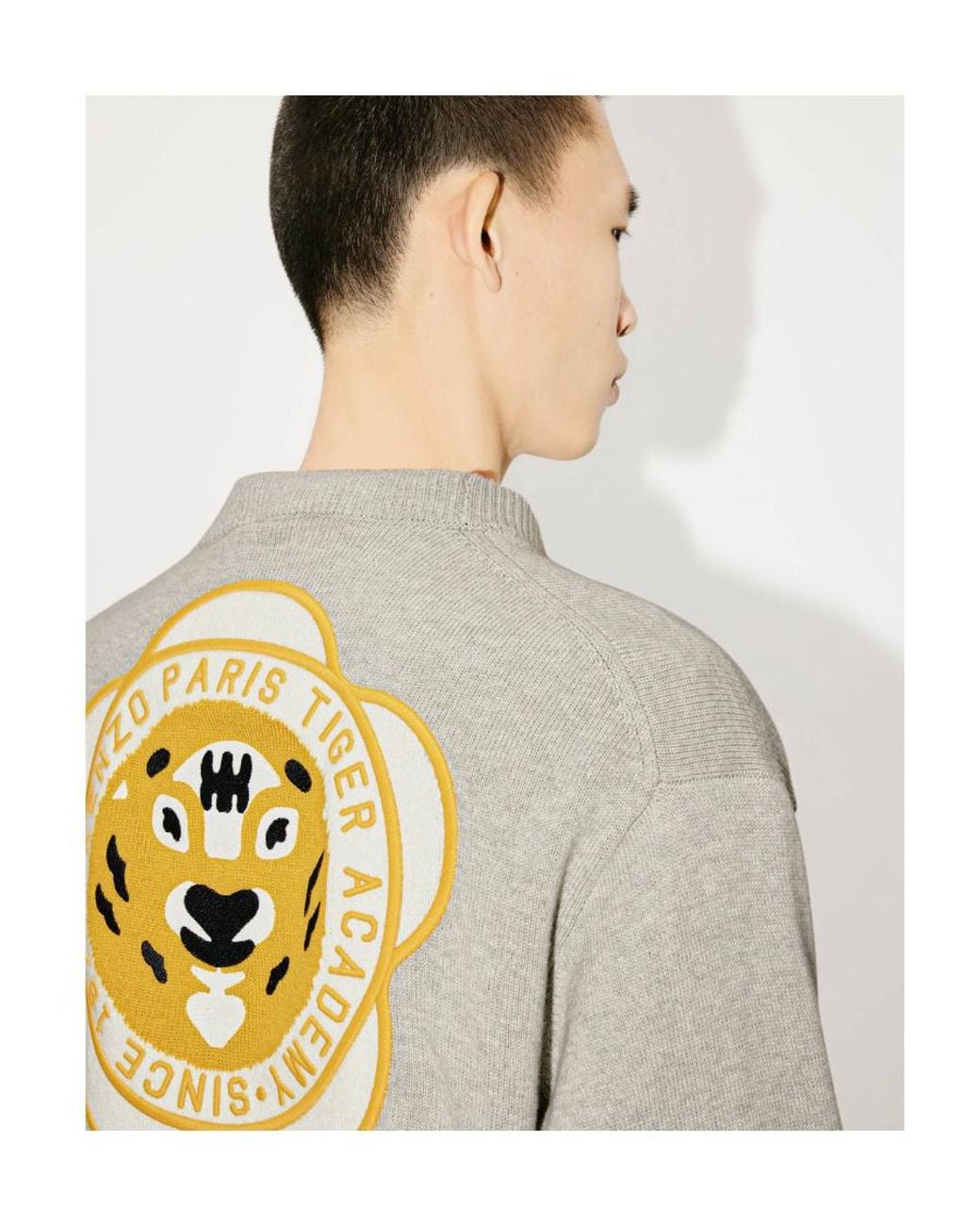 KENZO White Tiger Academy Buttoned Cardigan for men