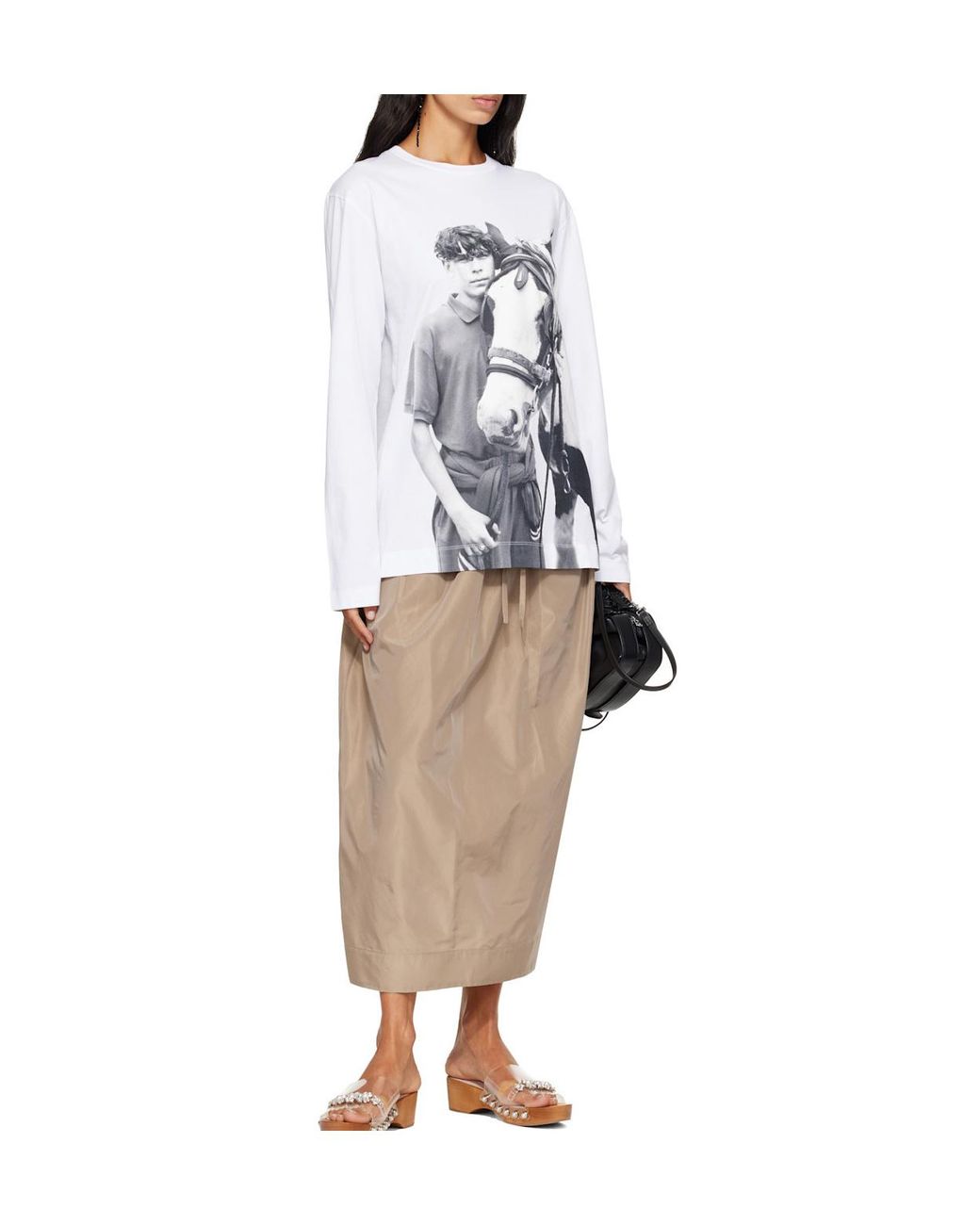 Simone Rocha Gray Printed T-Shirt