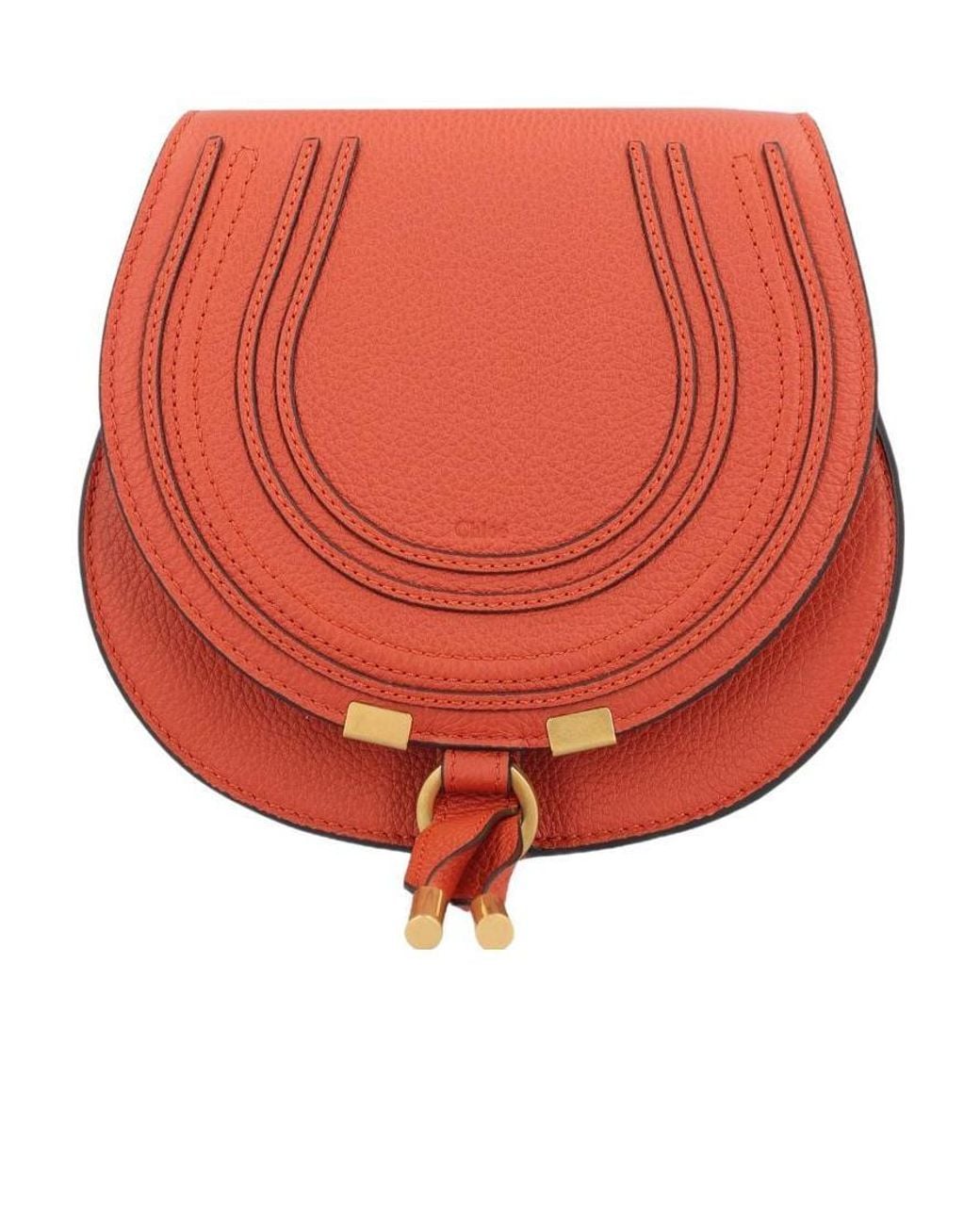 Chloé Red Small Marcie Saddle Bag