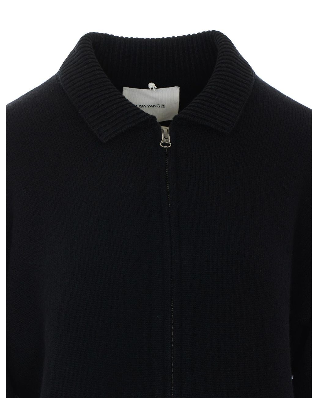 Lisa Yang Black Aleya Zip-Up Cardigan