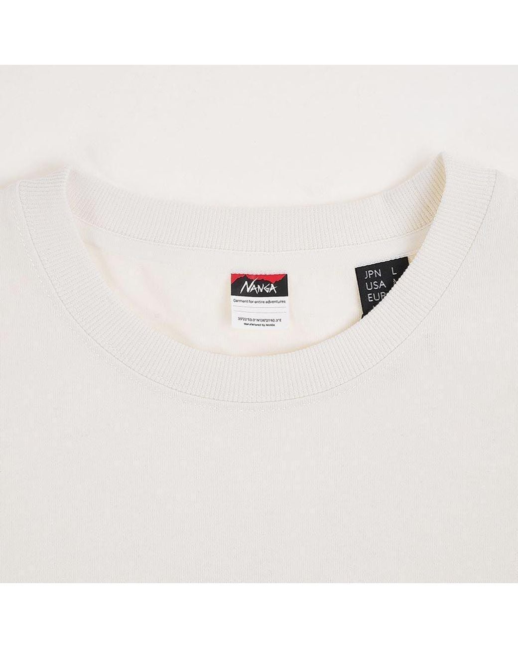 NANGA White Eco Hybrid Mt Logo-Print T-Shirt for men