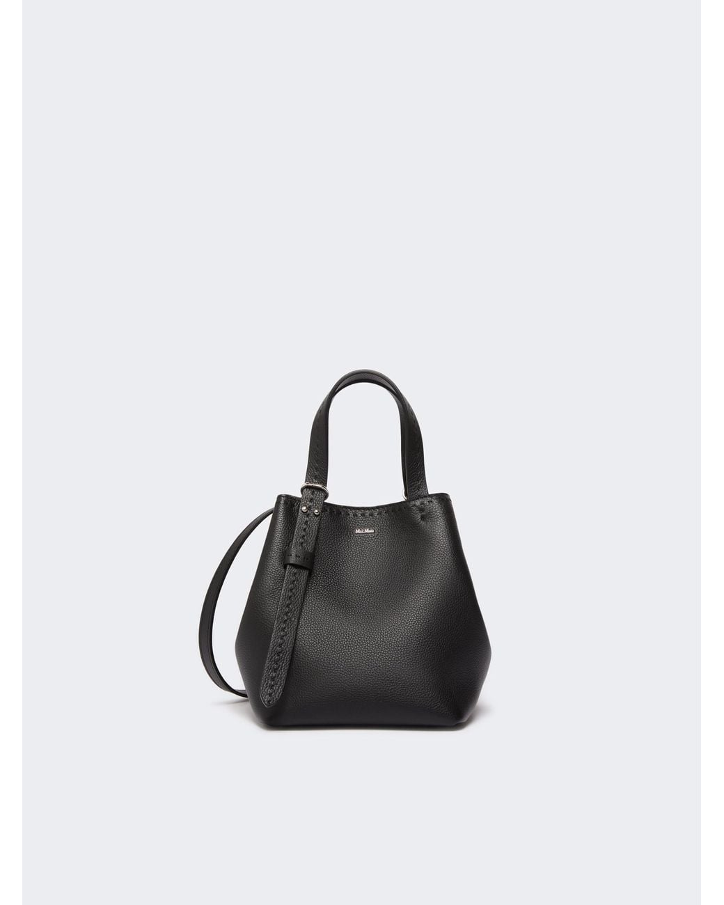 Max Mara Black Extra-Small Leather Archetipo Bag