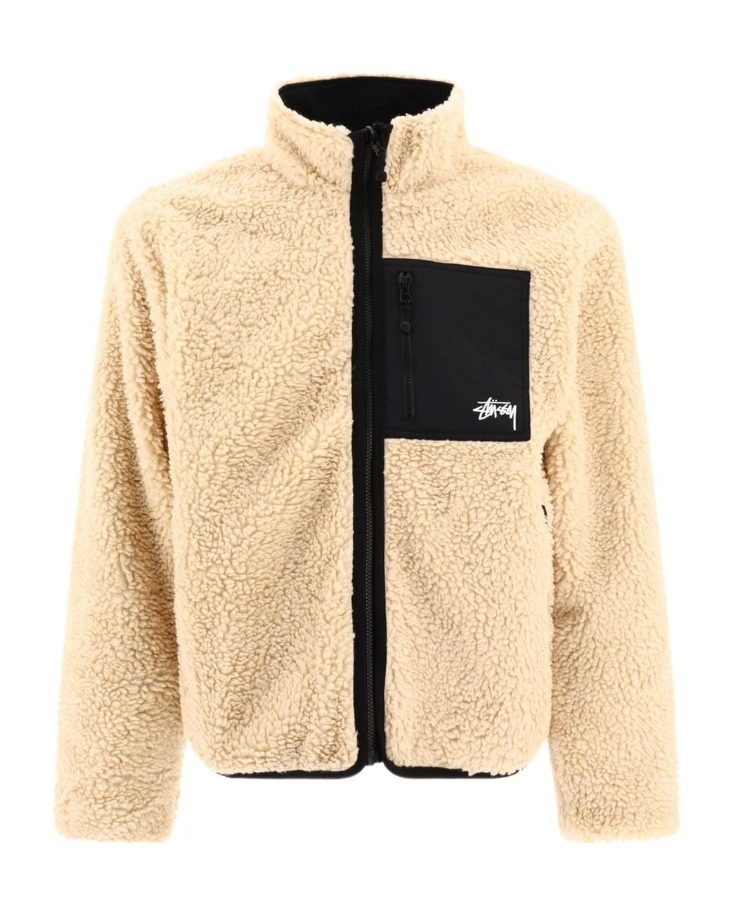 Stussy Natural Stüssy Reversible Fleece Jacket for men