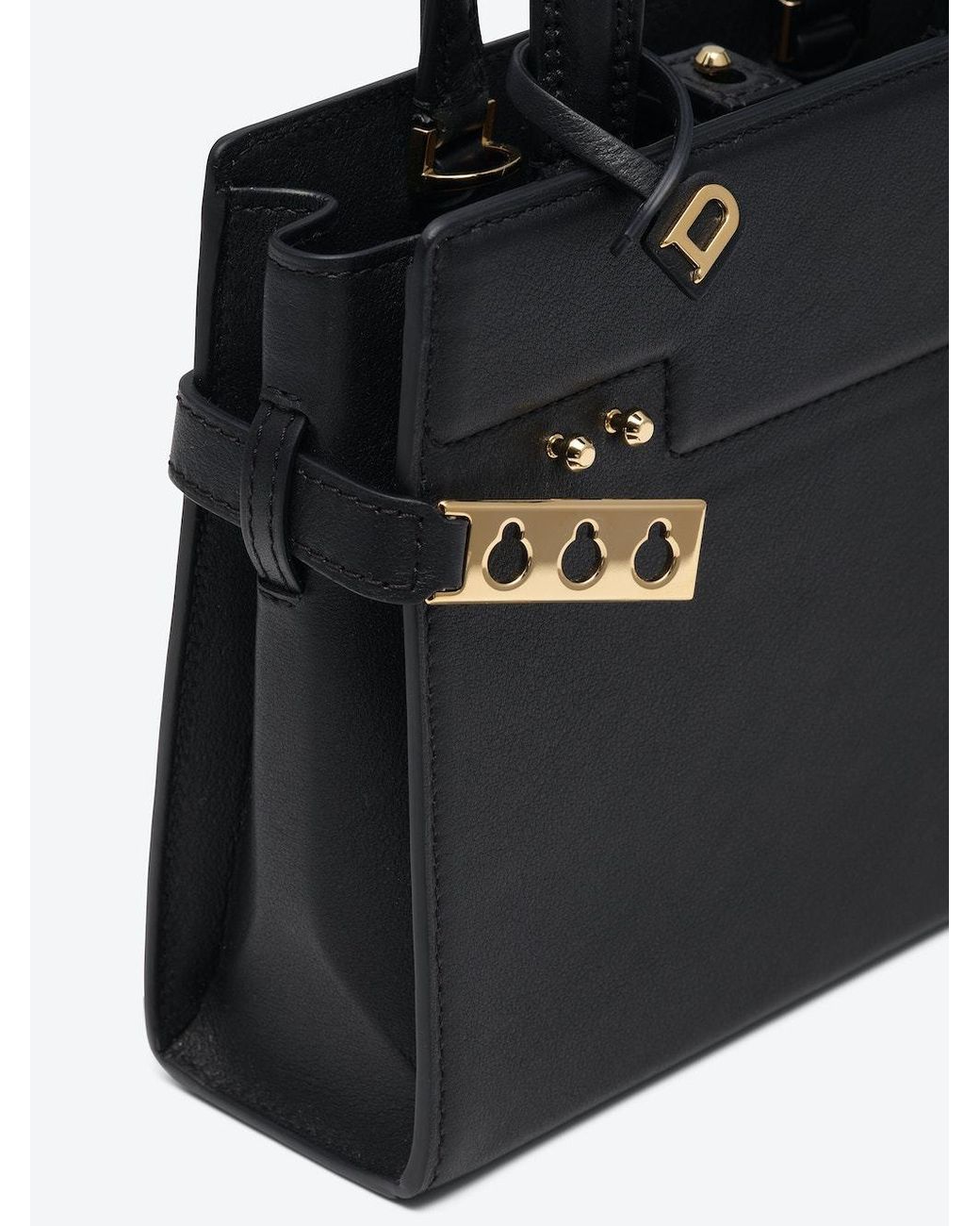 Delvaux Black Adjustable Shoulder Strap Cross-Body Bag