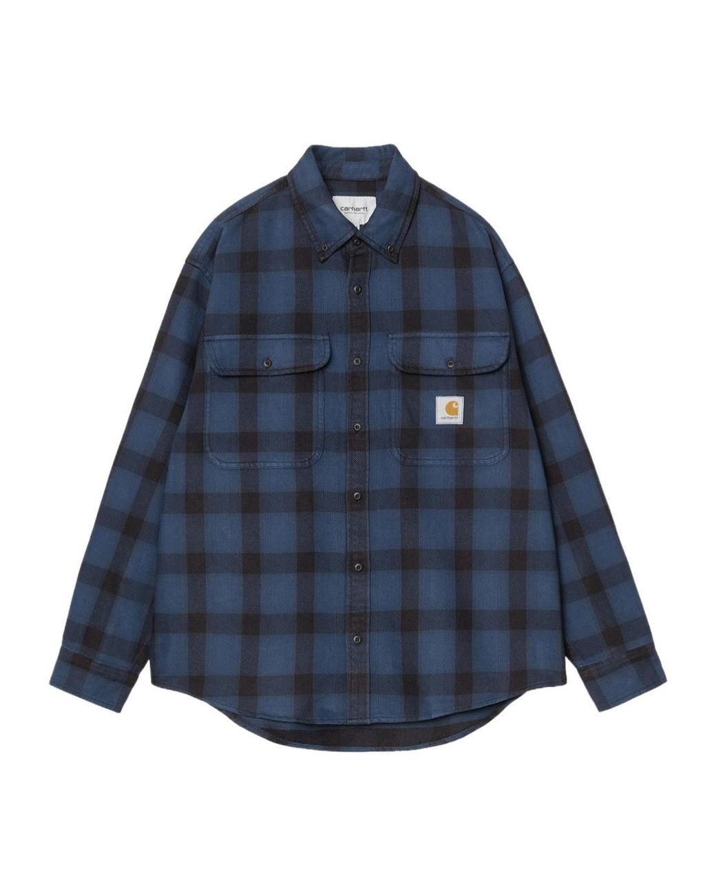 Carhartt Gray Check Flap-Pocket Shirt for men