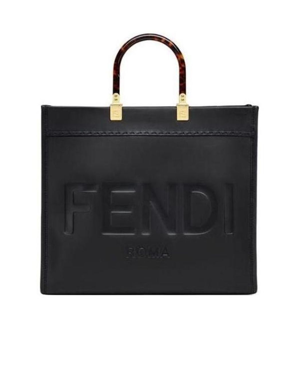Fendi Black Sunshine Medium Tote Bag