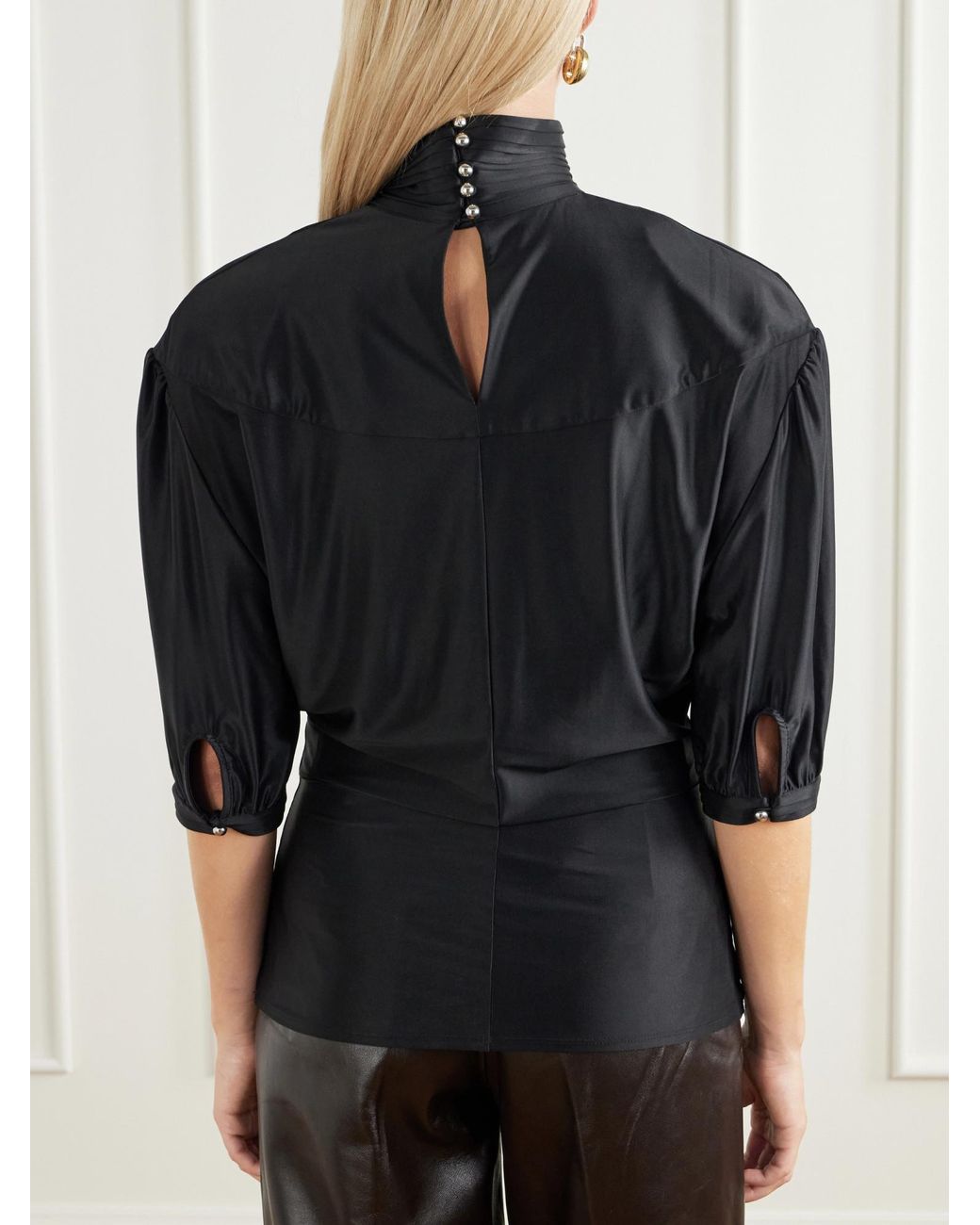Rabanne Black Rabanne High-Neck Blouse