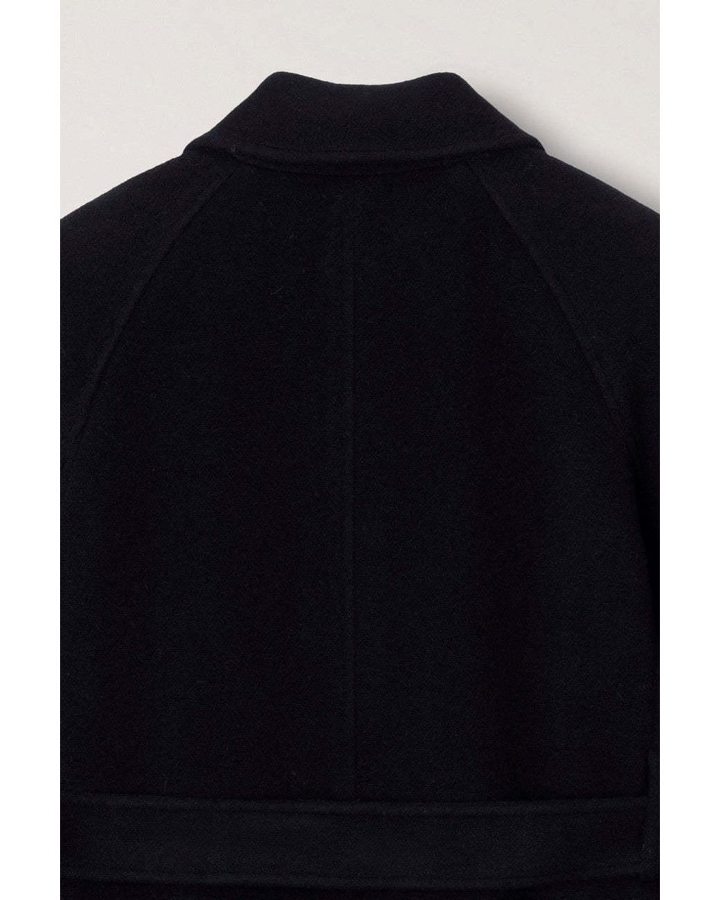 DUNST Black Belted Cashmere Mac Coat for men