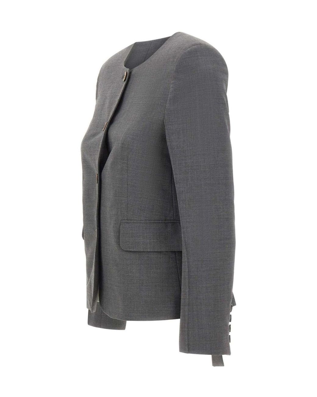 THE GARMENT Gray Grand Back Open-Back Blazer