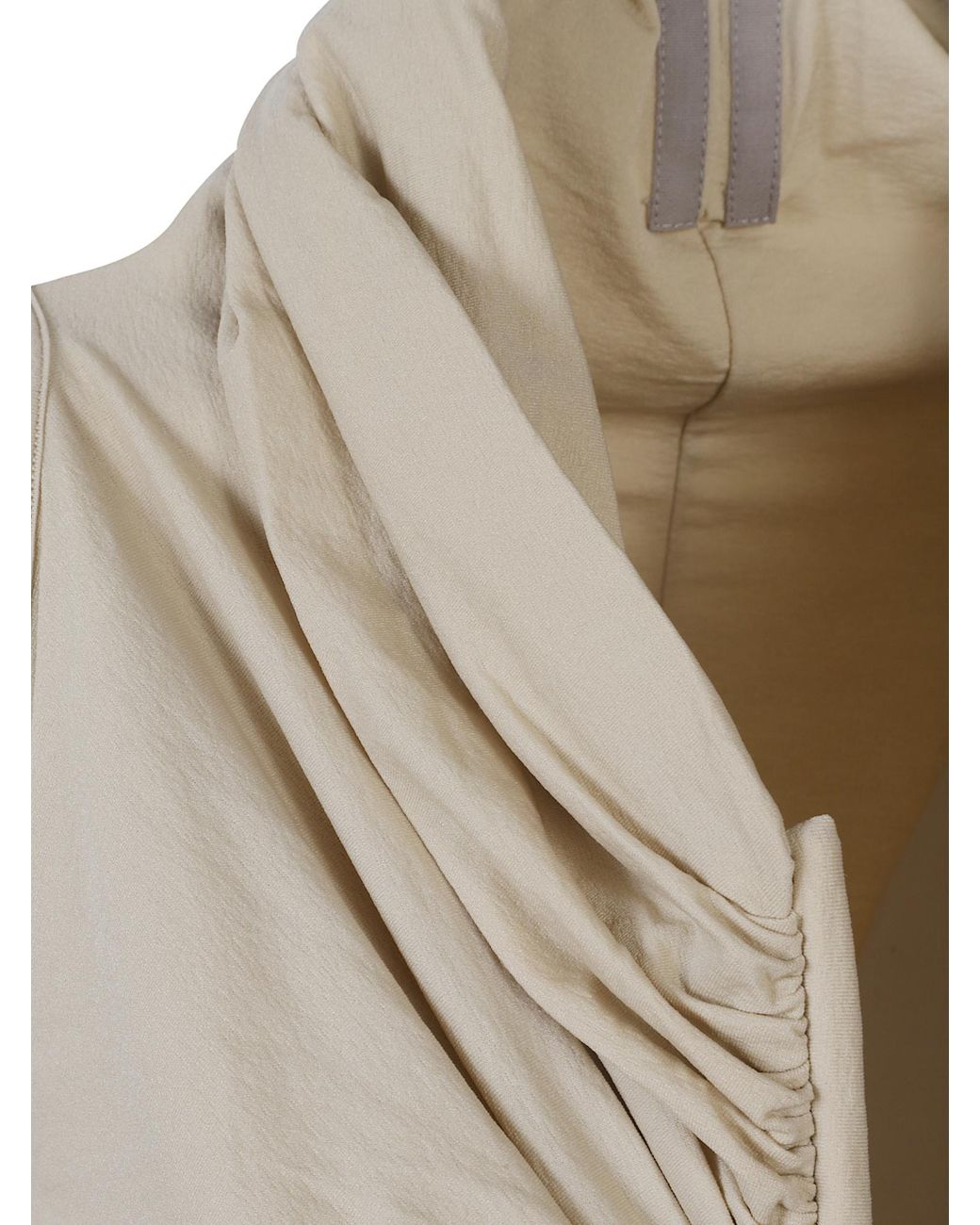 Rick Owens Gray Sleeveless Gathered Top