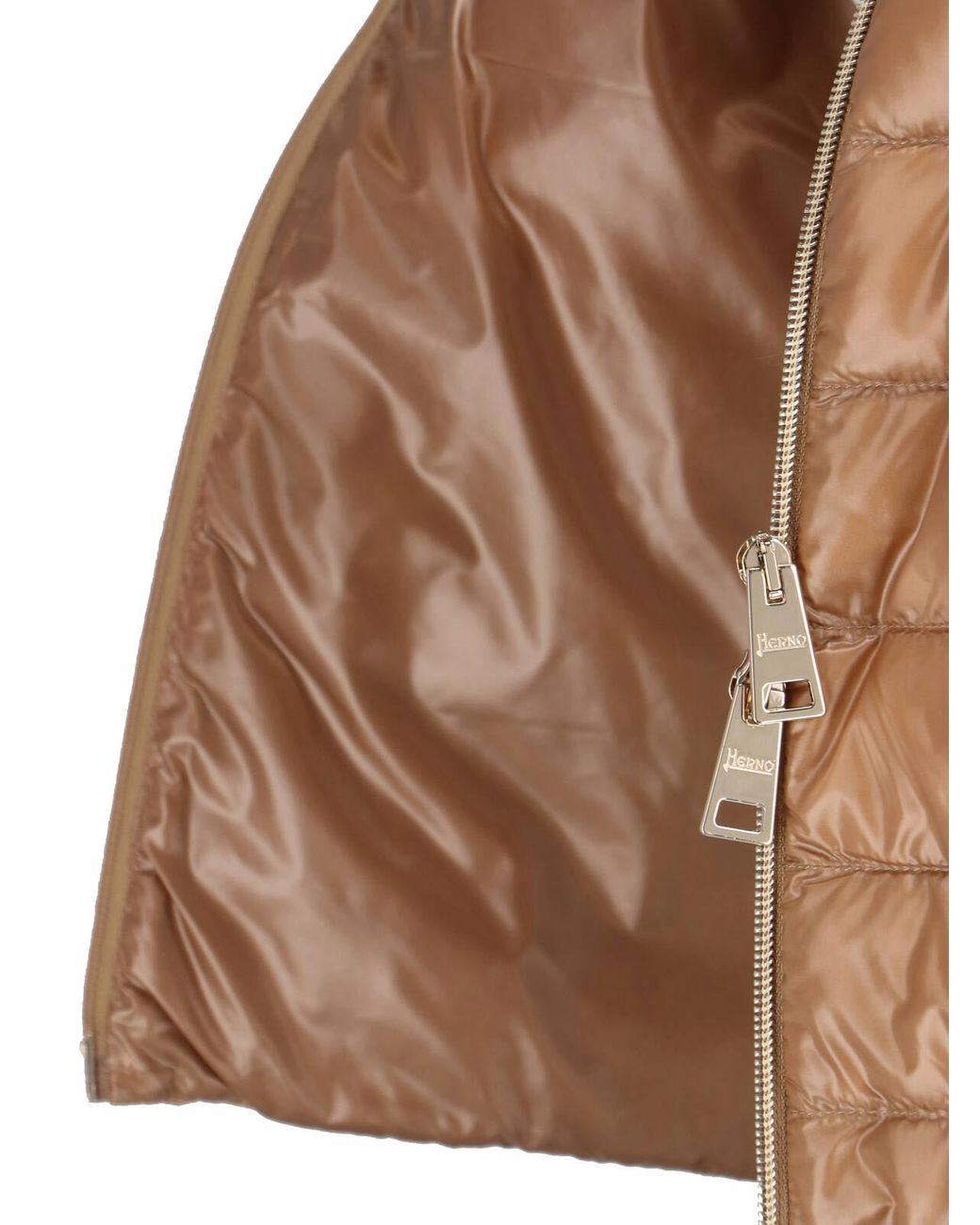 Herno Brown Quilted Panel Jacket