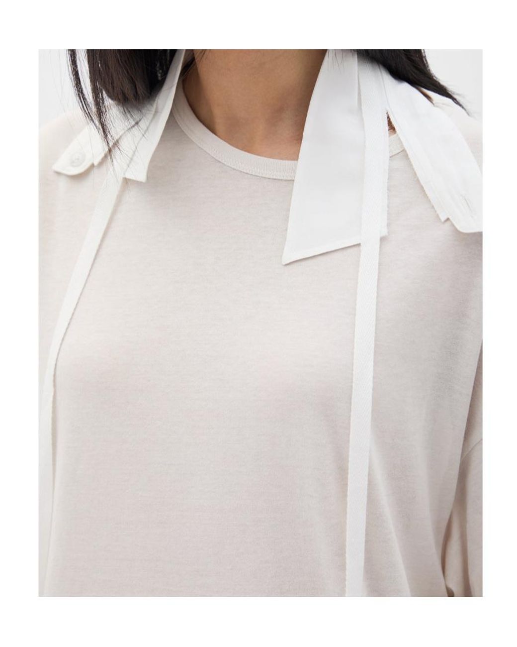 Ann Demeulemeester White Agapi Jersey T-Shirt