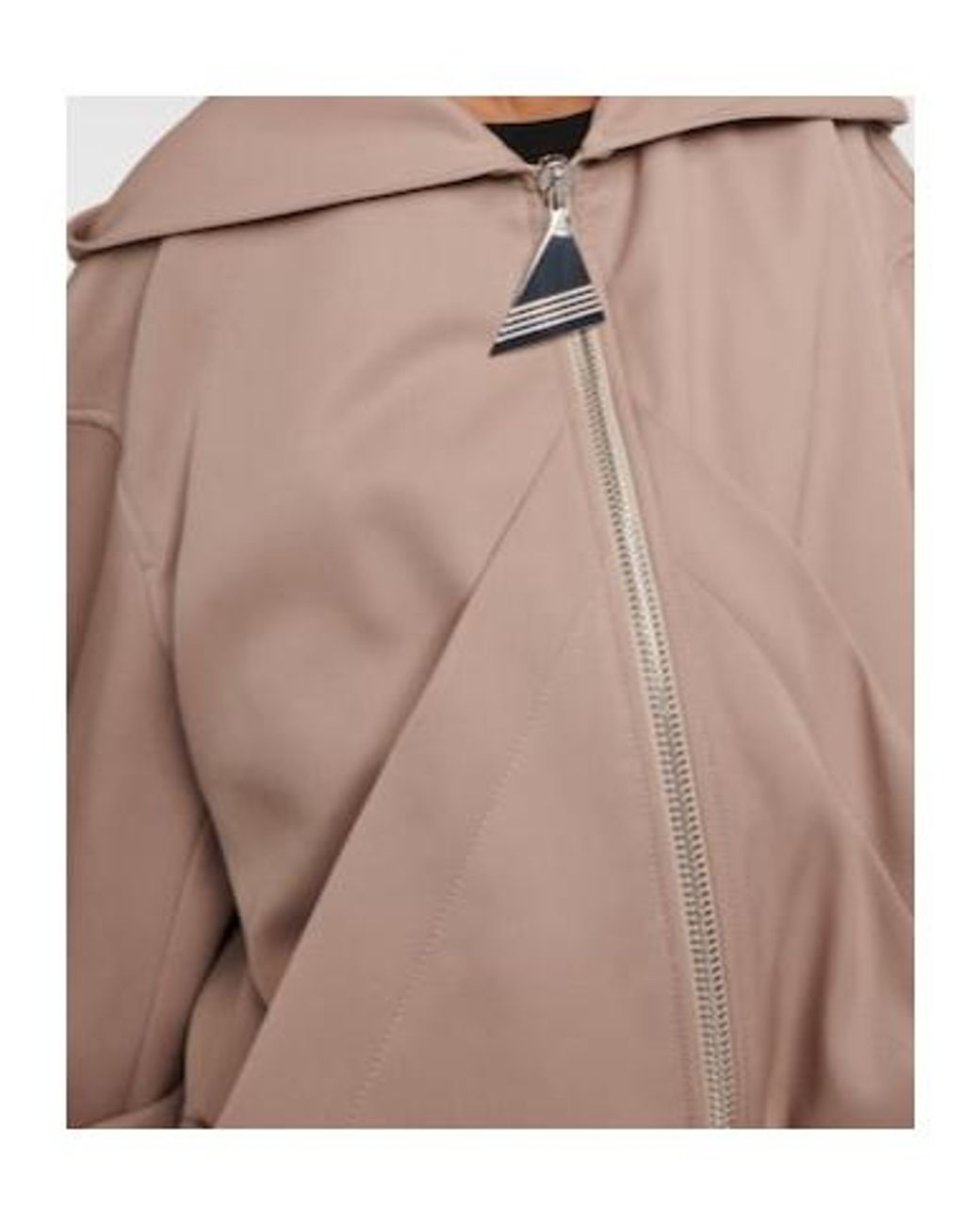 The Attico Natural Bomber Wool Gabardine Jacket