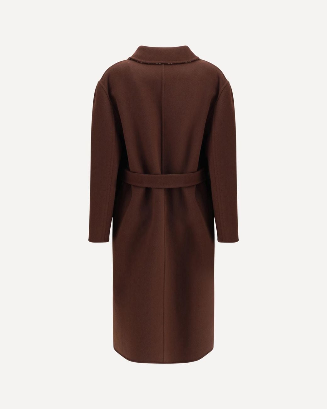 Gucci Brown Belted Button-Up Coat