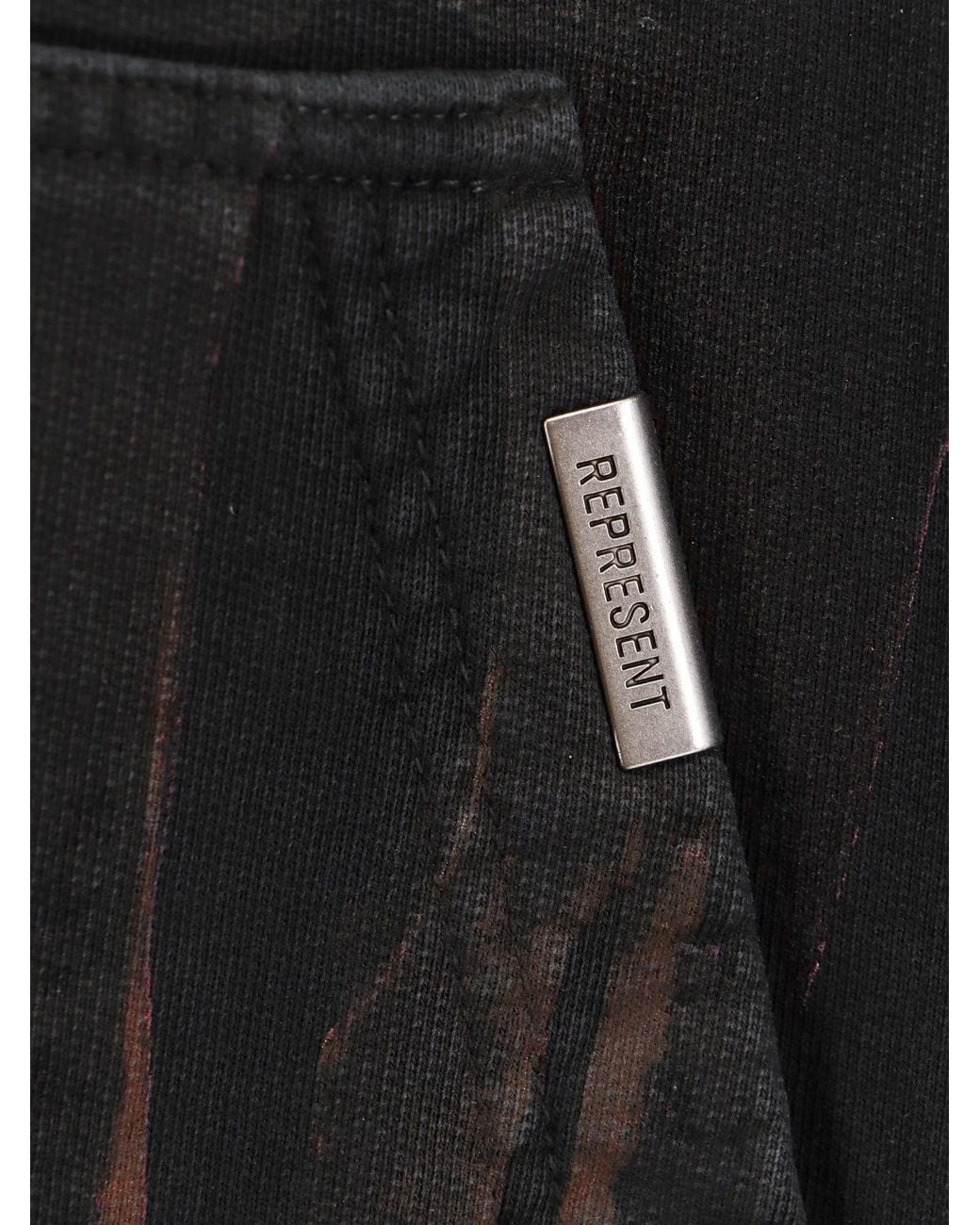 Represent Black Logo Logo Hooded Sweater for men
