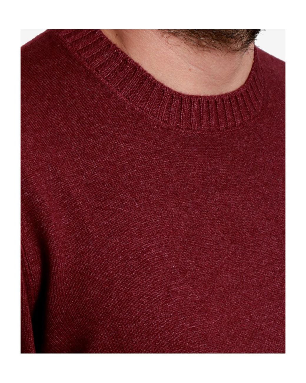 Gran Sasso Red Crew Neck Pullover for men