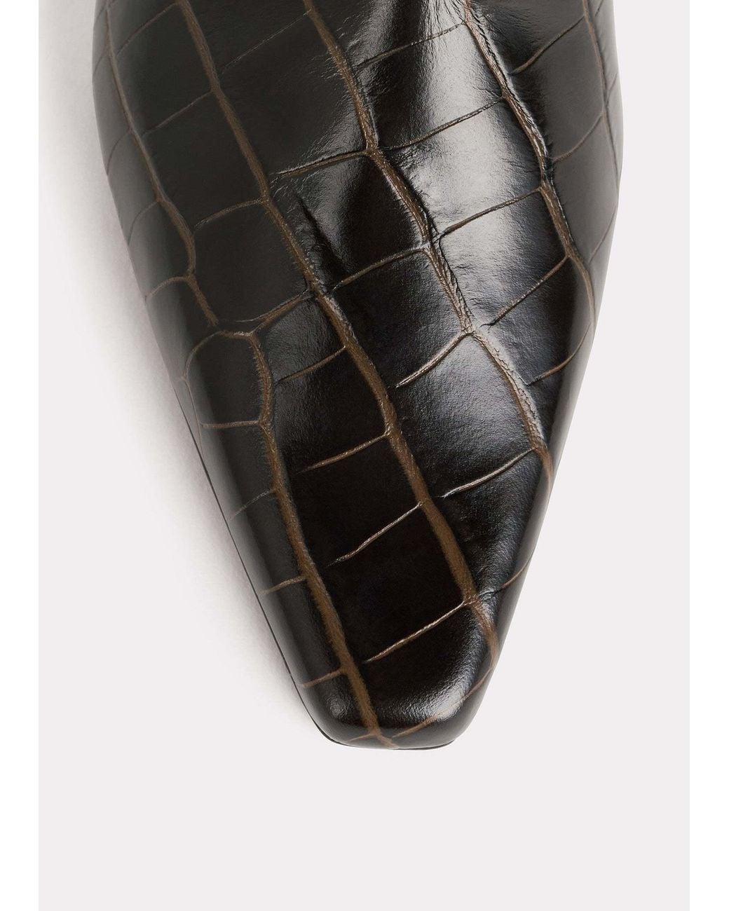 Totême Black Totême Embossed Pointed-Toe Boots
