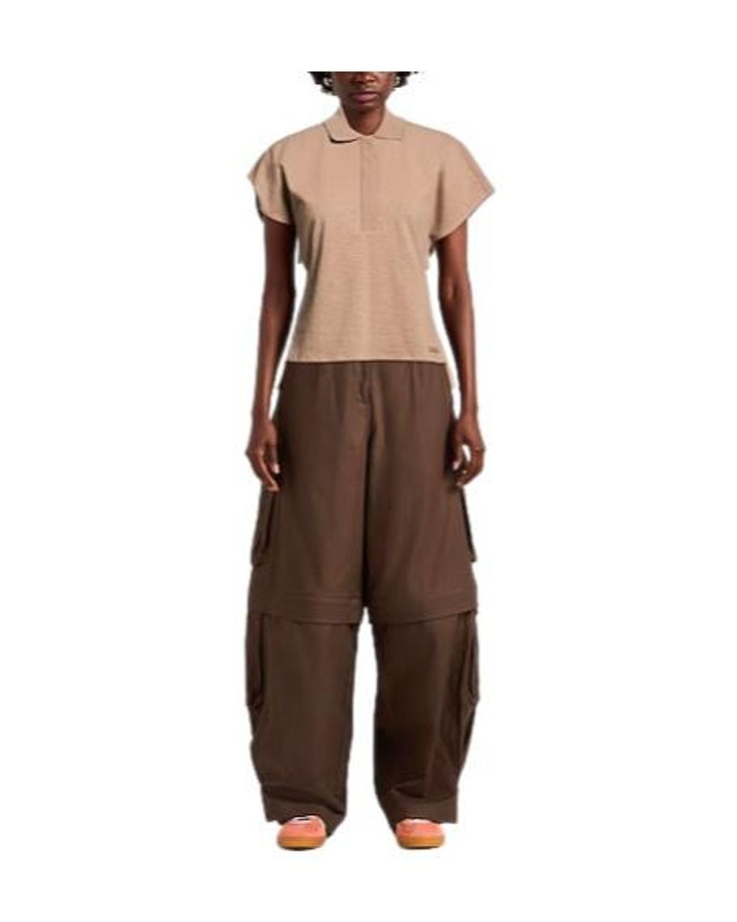 MAX&Co. Natural Solid Color Short Sleeve T-Shirt
