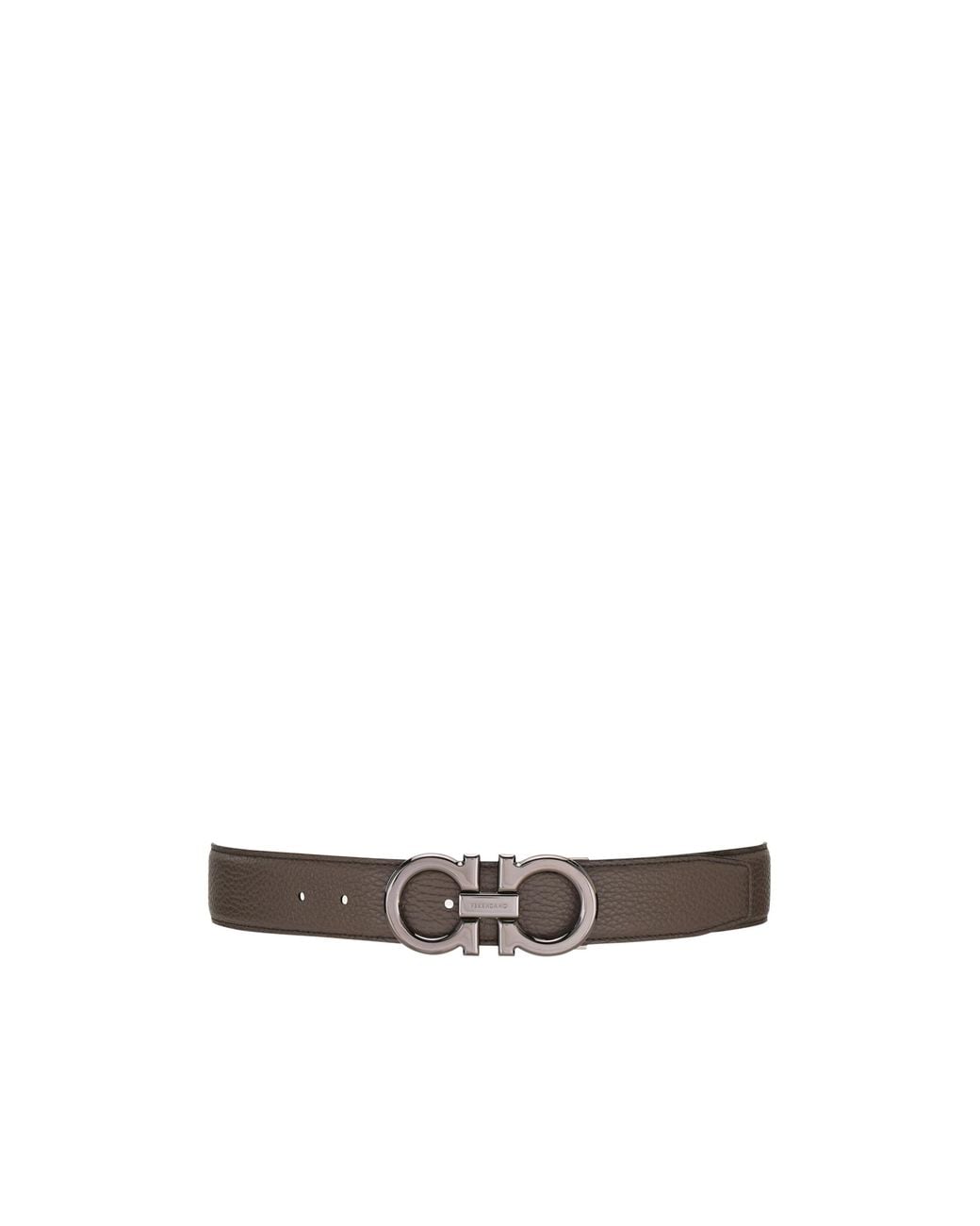 Ferragamo White Ferragamo Gancini Reversible Buckle Belt for men