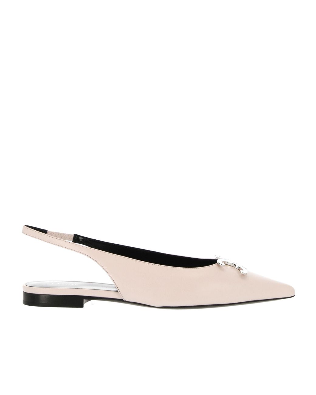 Céline White Alma Triomphe Flat Slingback