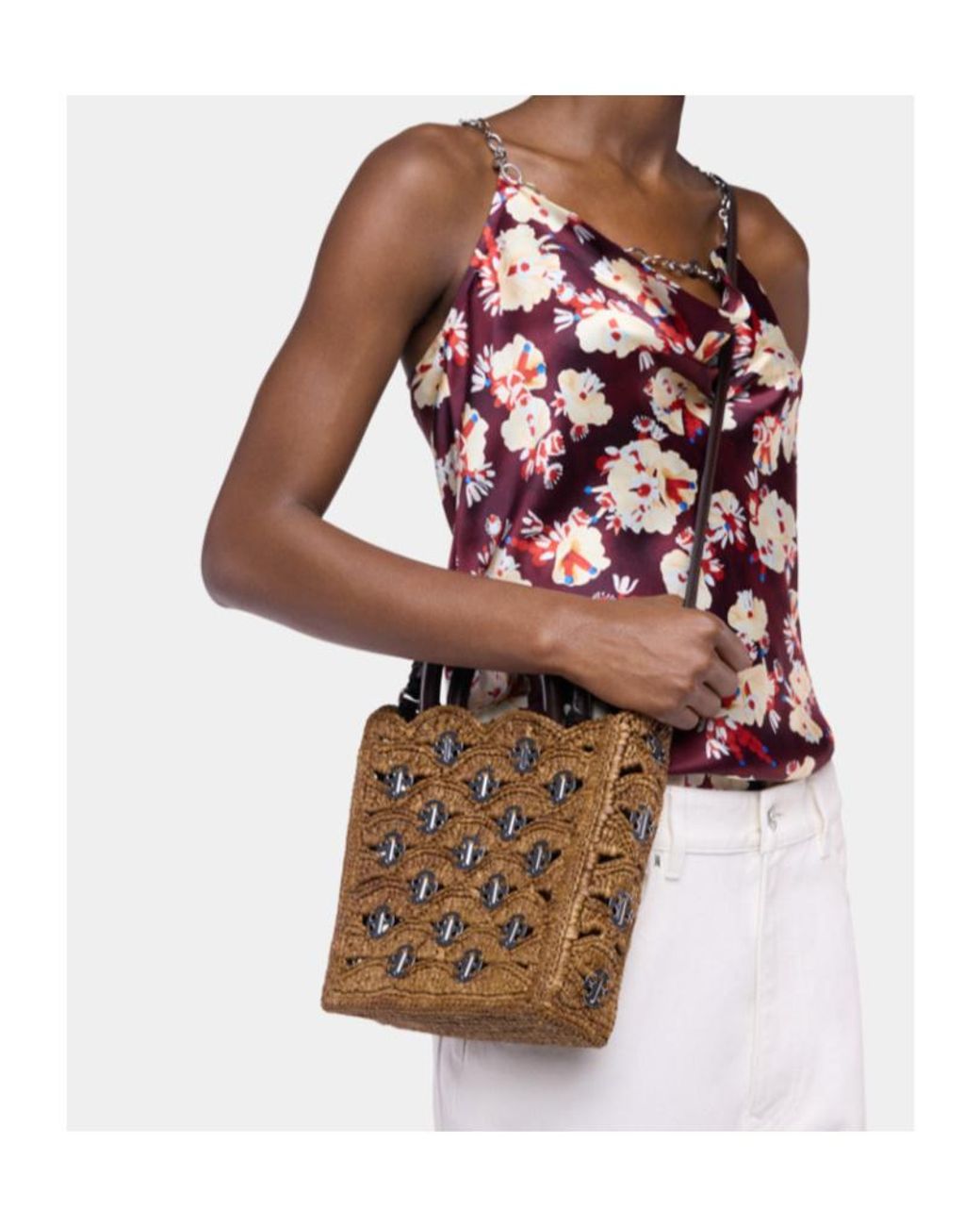 Rabanne Metallic Rabanne Scalloped Disc Shoulder Bag