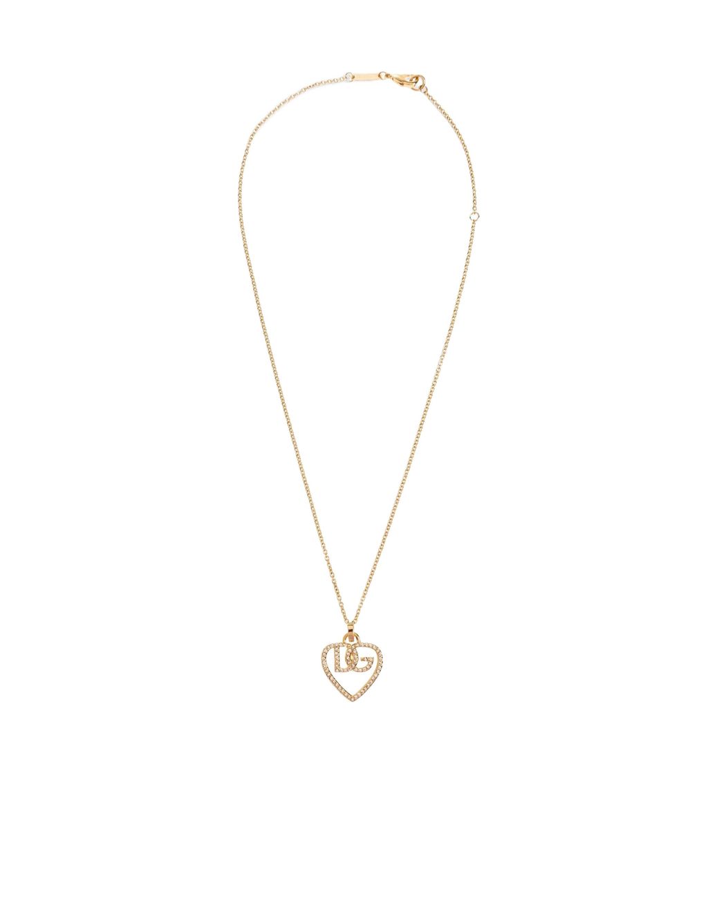 Dolce & Gabbana White Logo Pendant Necklace
