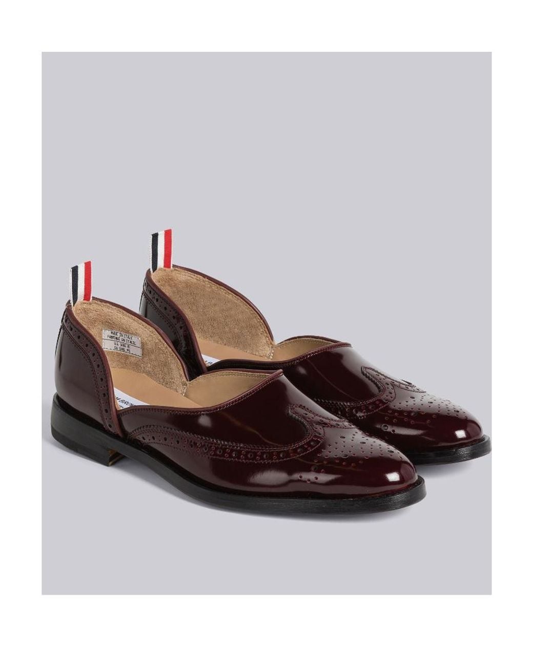 Thom Browne Brown Slip-On Rwb Brogues