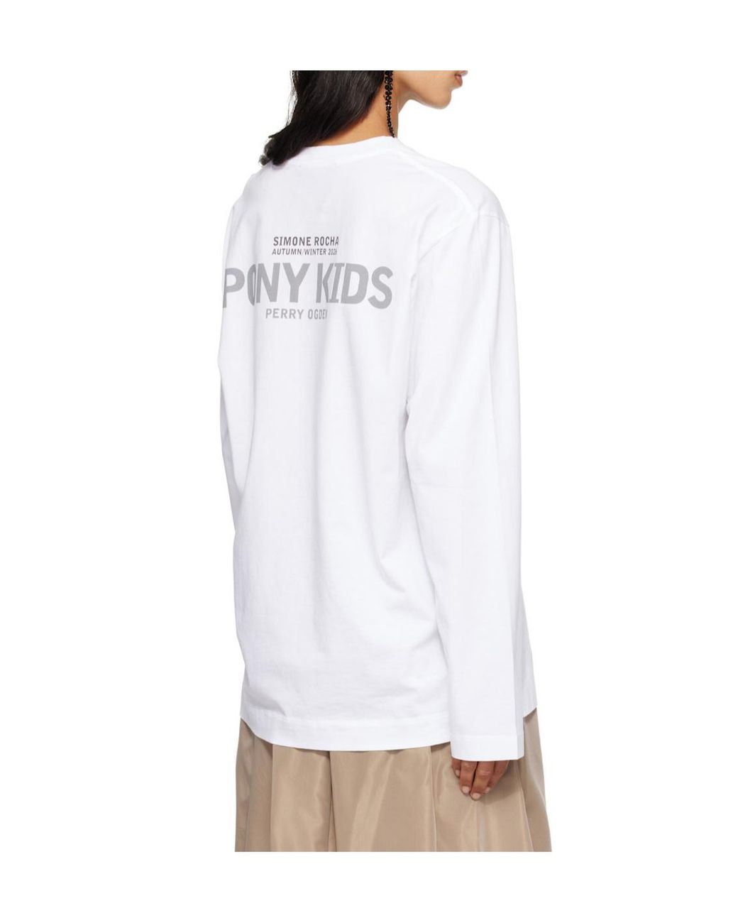 Simone Rocha Gray Printed T-Shirt