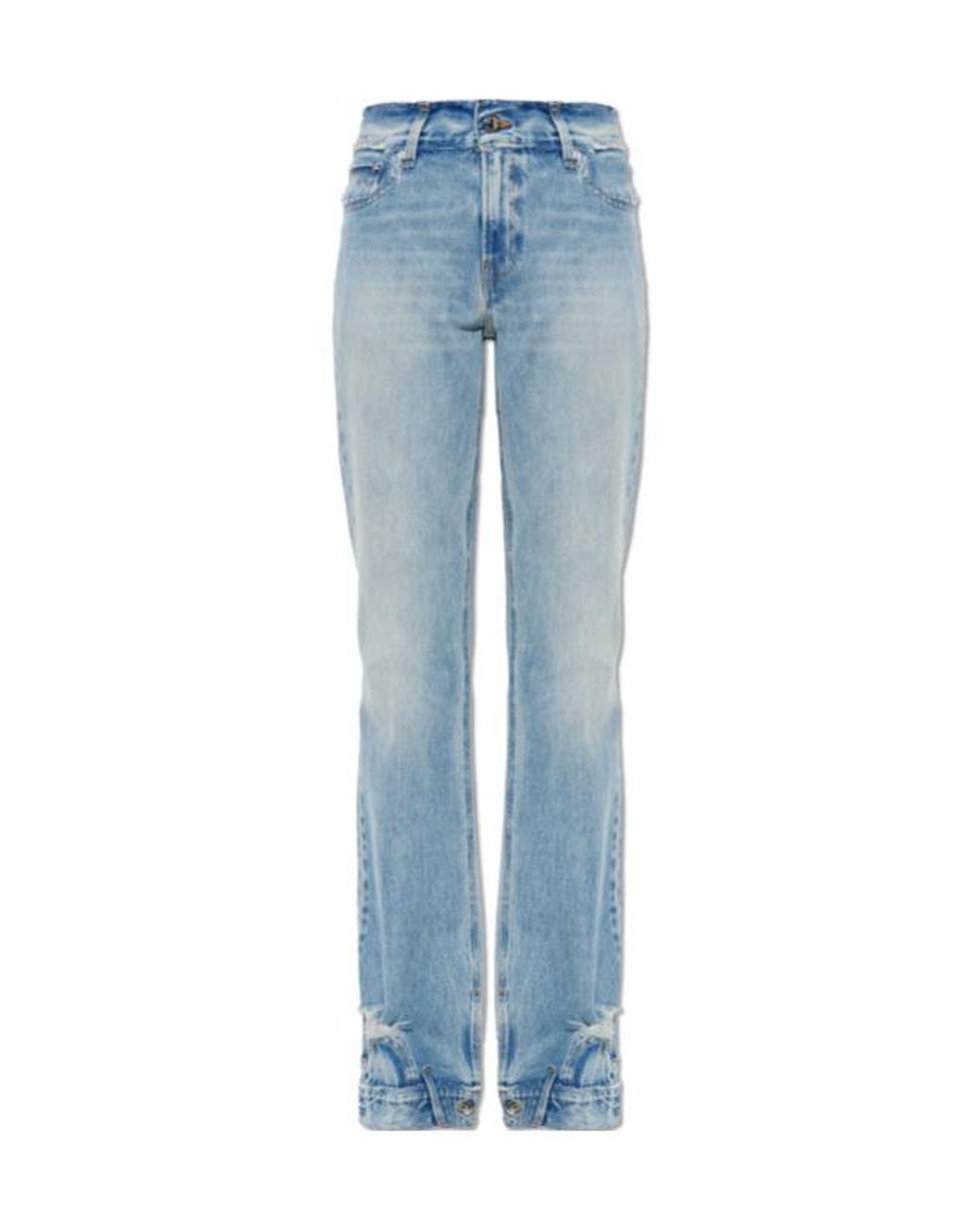 Haikure Blue Flared Low-Rise Jeans