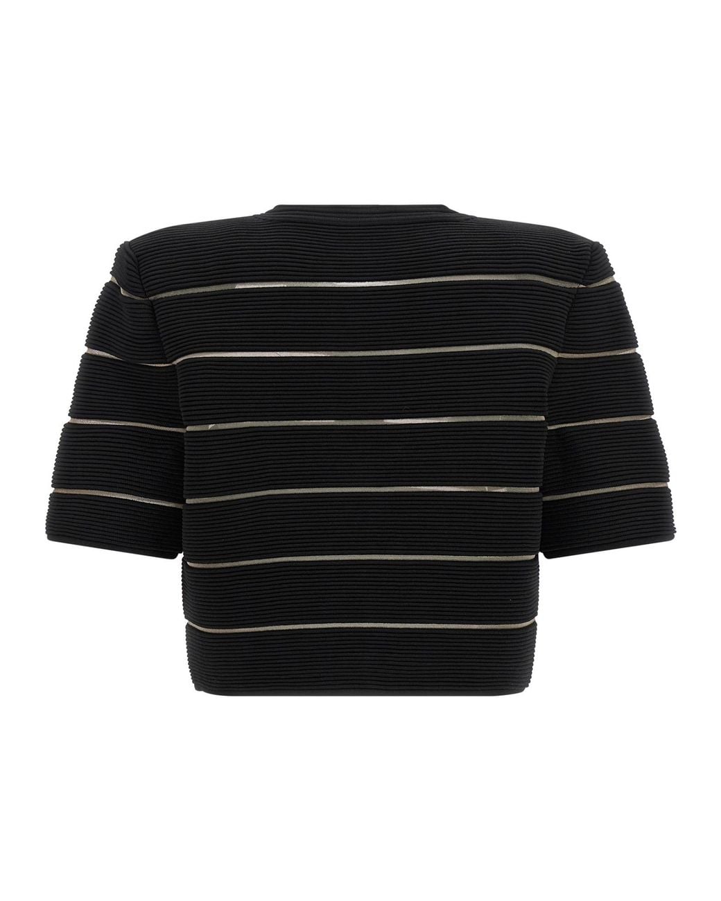 Balmain Black Cropped Cardigan
