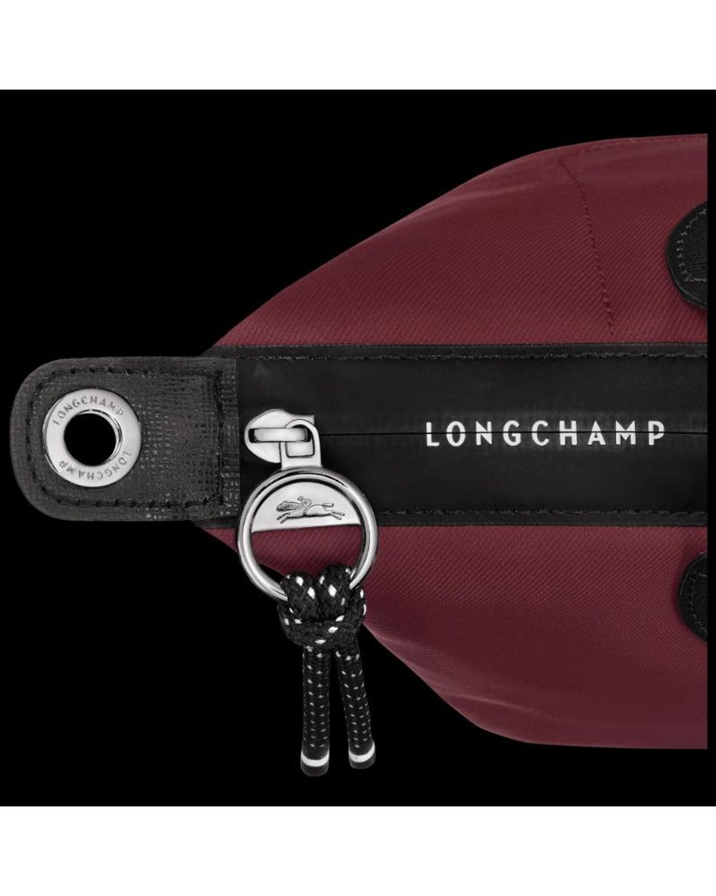 Longchamp Purple Zip-Top Shoulder Bag