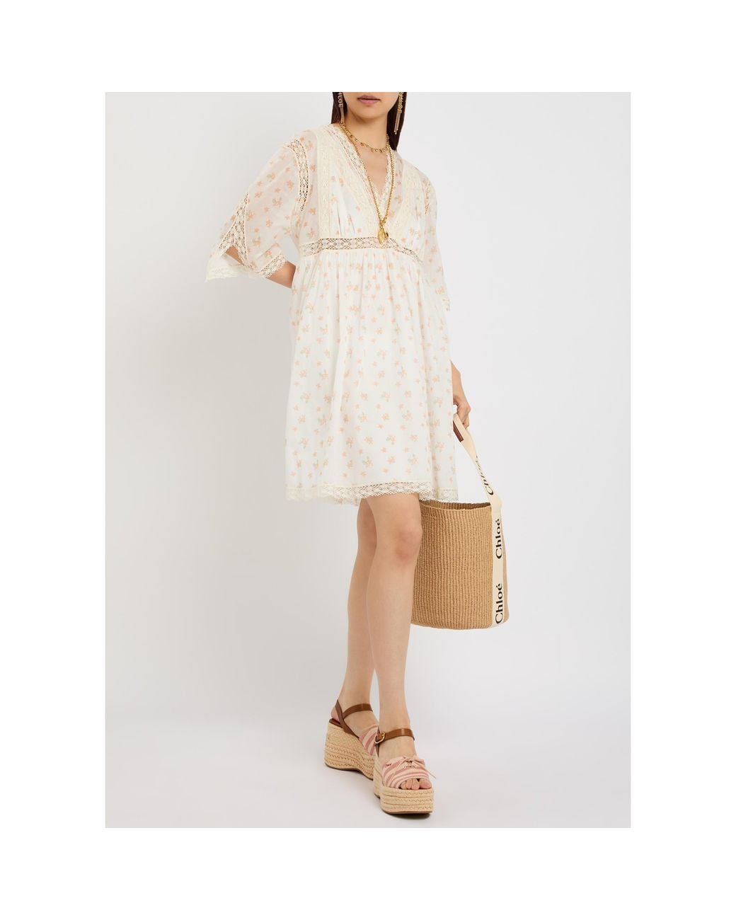 Chloé Natural Floral Dress