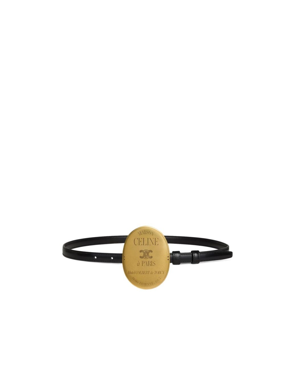 Céline White Maison Belt 13Mm