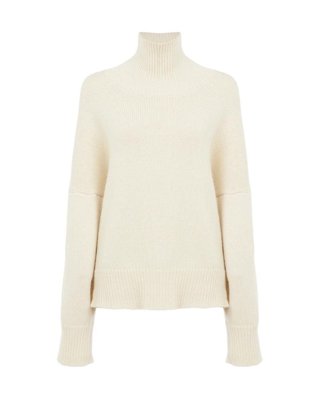 Chloé White Cashmere Turtleneck Sweater