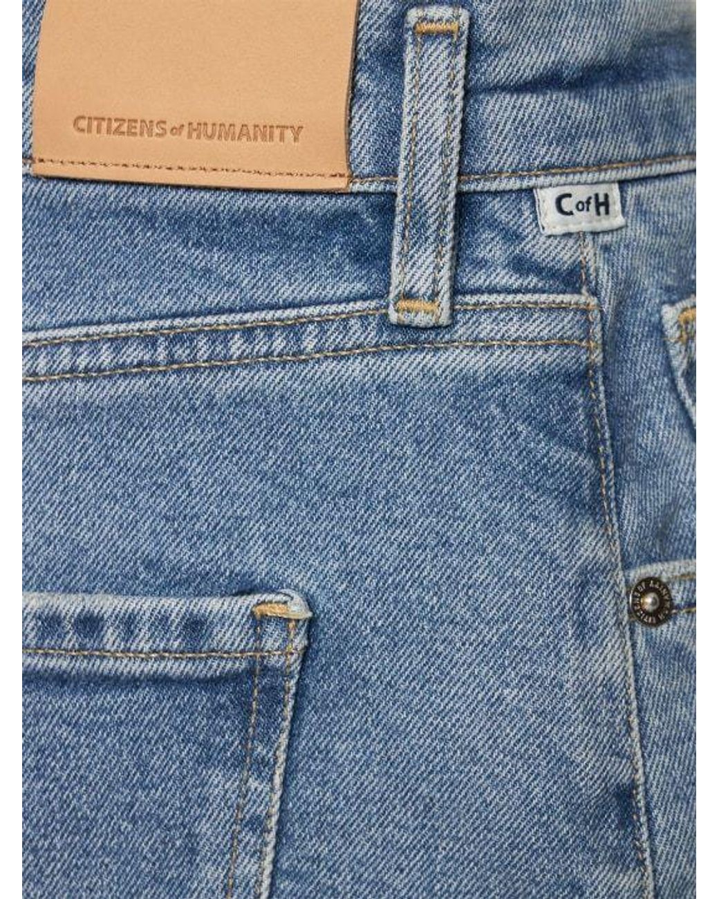 Citizens of Humanity Blue Beatnik Cotton Denim Mini Skirt