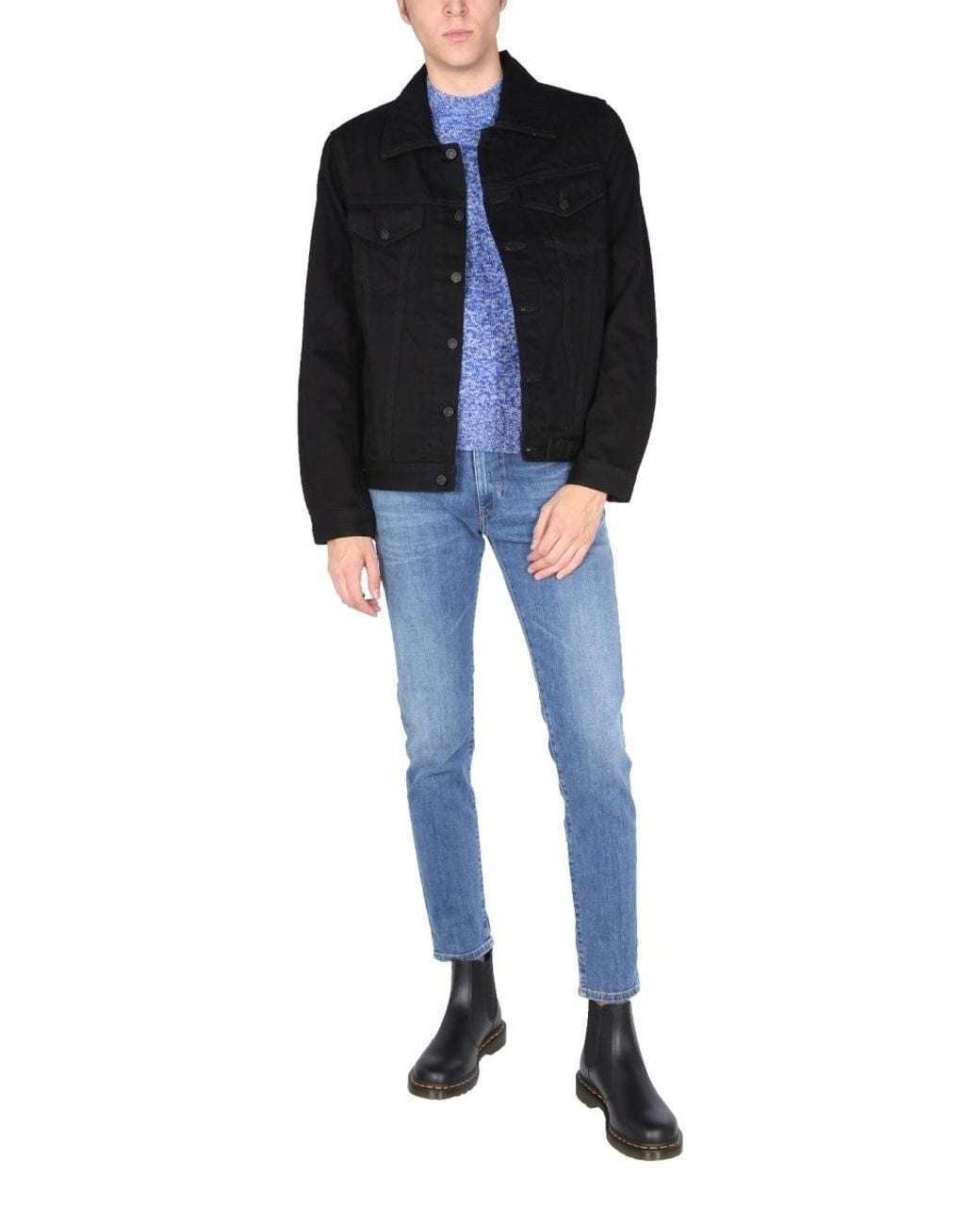 DIESEL Black Nhill-C1 Cotton Denim Jacket for men