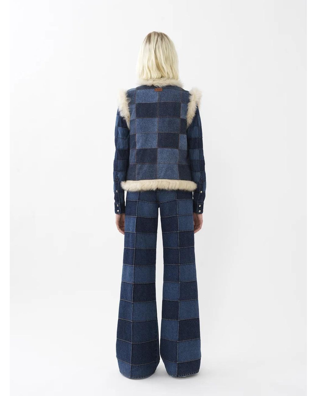 Chloé Blue Chloé Reversible Sleeveless Jacket
