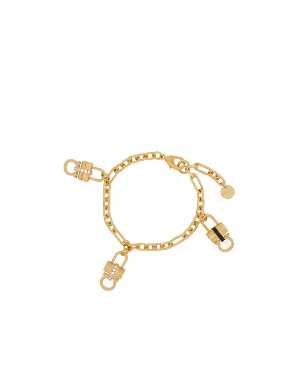 Ferragamo Metallic Ferragamo Padlock Charm Bracelet