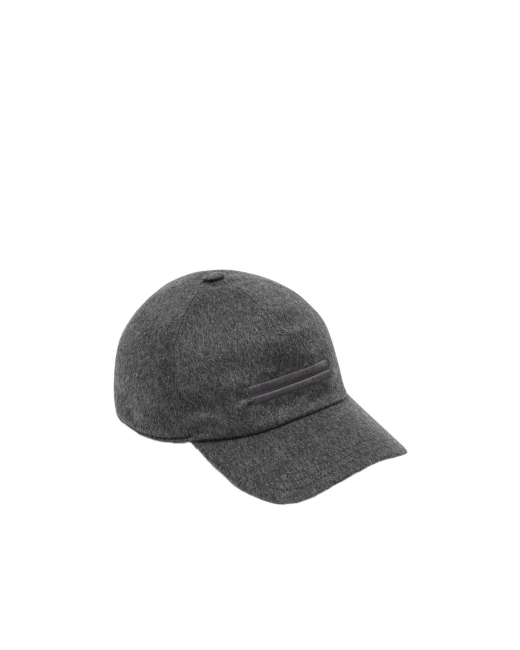 Zegna Gray Oasi Curved Peak Cap for men