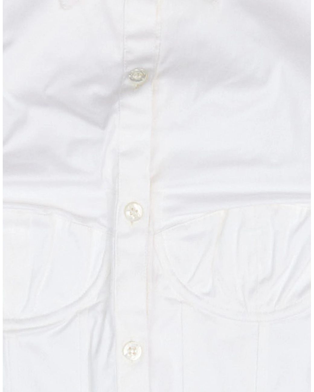 Balenciaga White Long Sleeves Bustiers